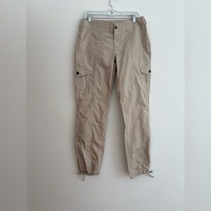 Boston Proper Tan Cargo Pants Adjustable Hiking Outdoors Gorpcore Safari Size 10